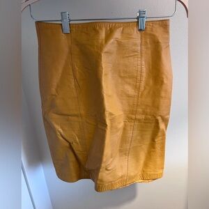 Yucatan Bay Vintage Leather Skirt
